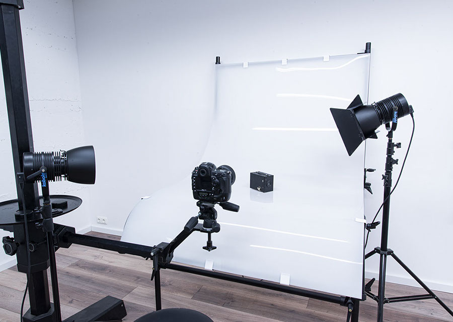 Die Detailansicht des Aufnahmetischs im Studio 2