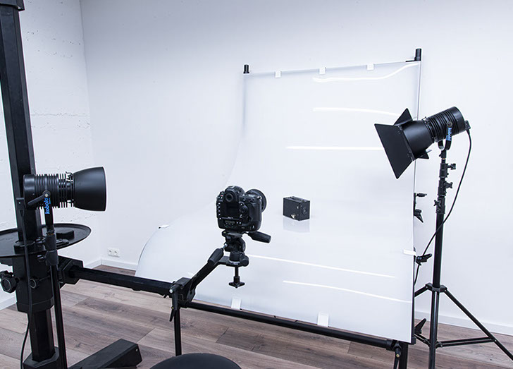 Die Detailansicht des Aufnahmetischs im Studio 2