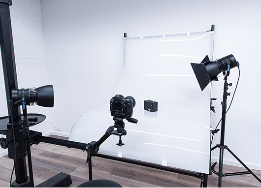 Die Detailansicht des Aufnahmetischs im Studio 2